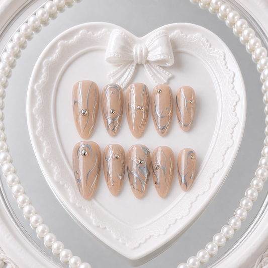 Silver Swirl heart tray