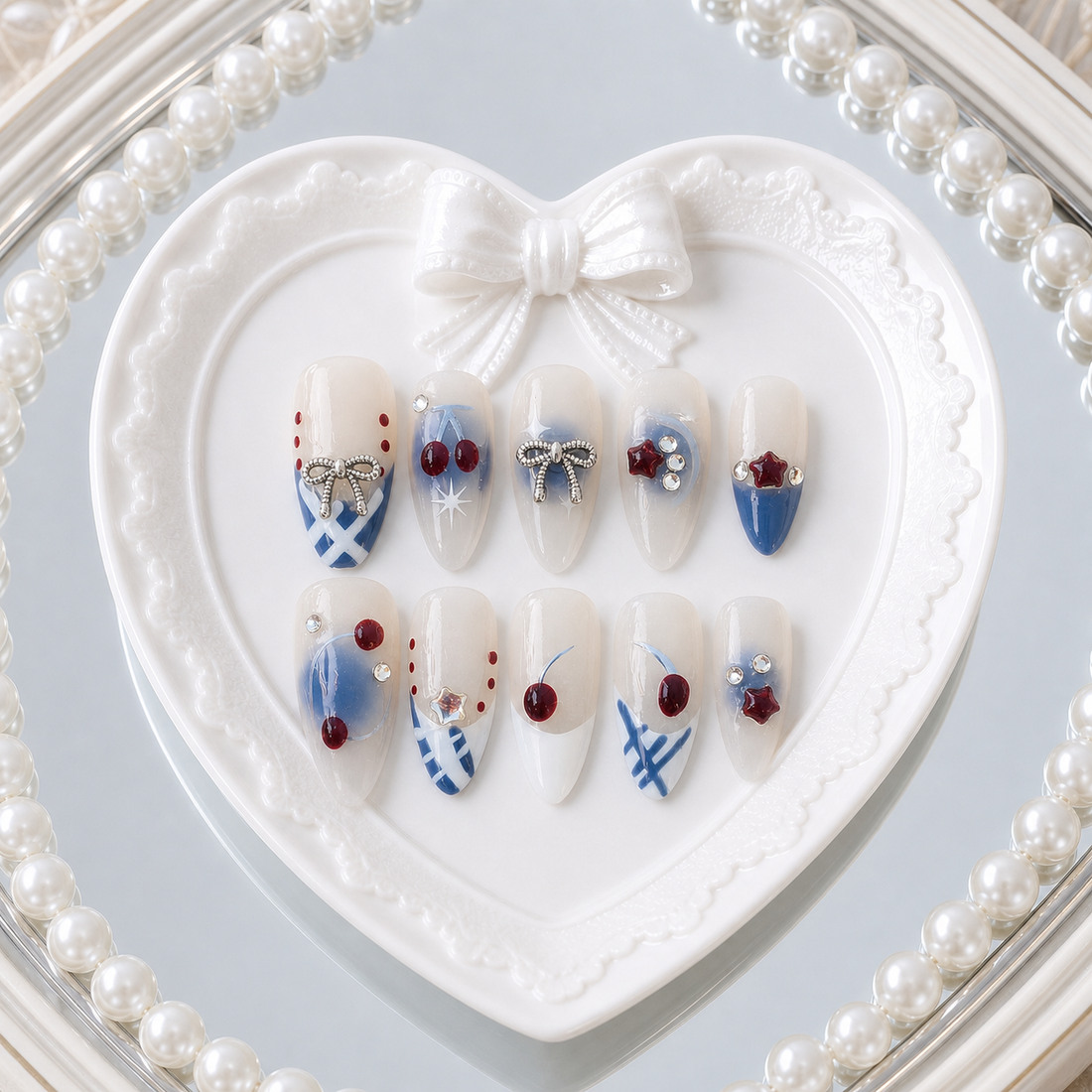 Glacier Cherry heart tray