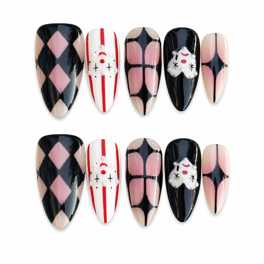 Midnight Harlequin white background