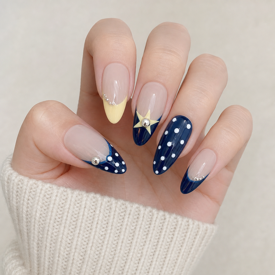 Navy Chic hand display