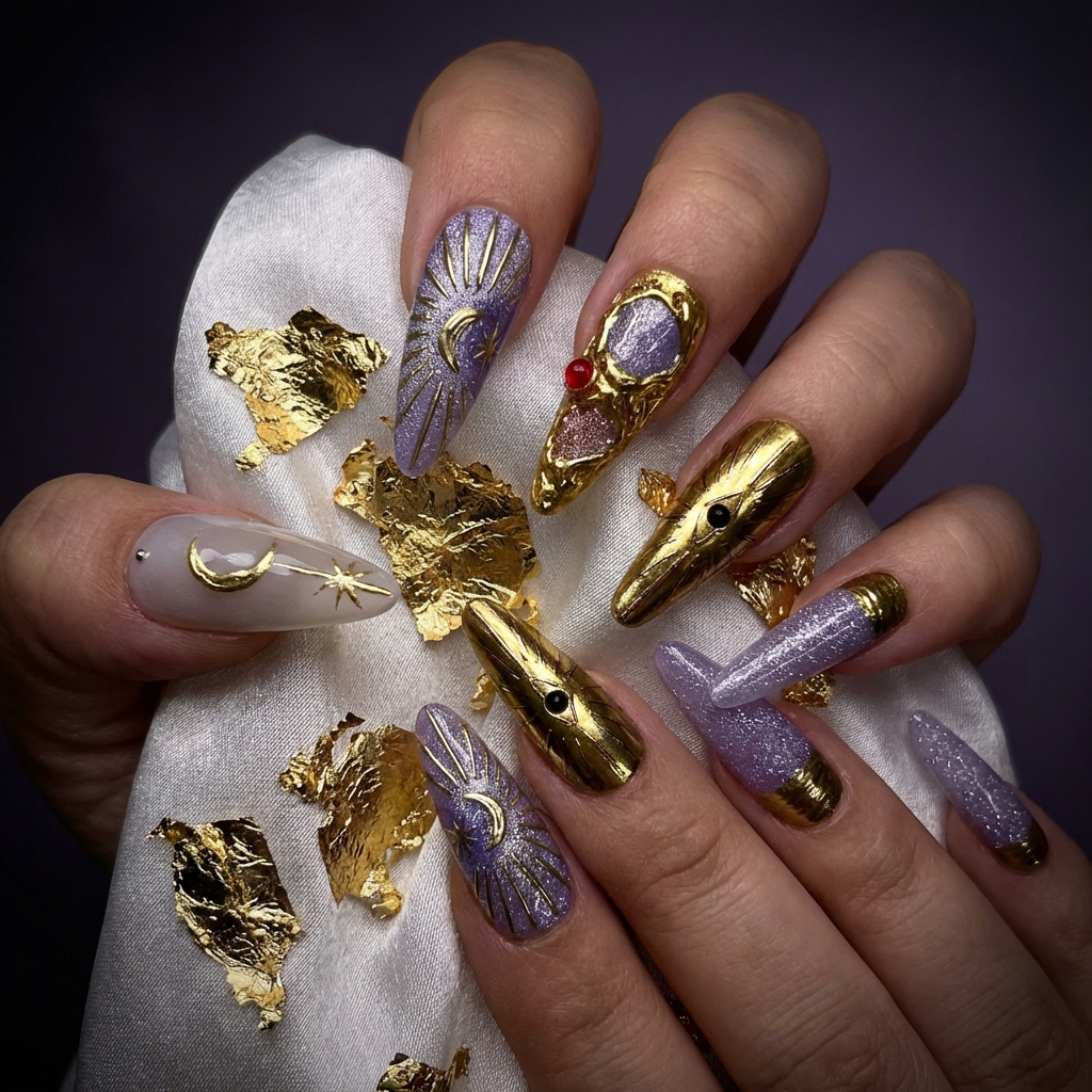 Starry Night Stiletto - Liliana Nail's