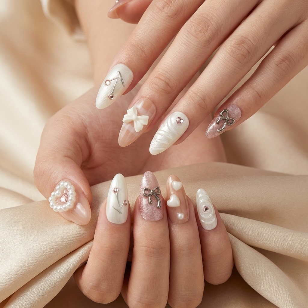 Luxe Nude & White - Liliana Nail's