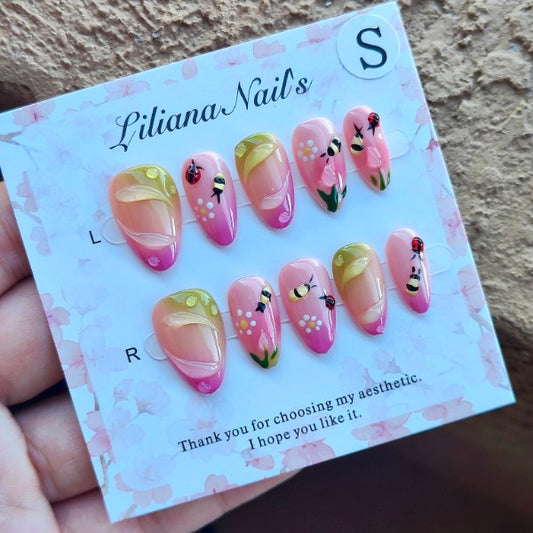 Spring Honey Drip - Liliana Nail's
