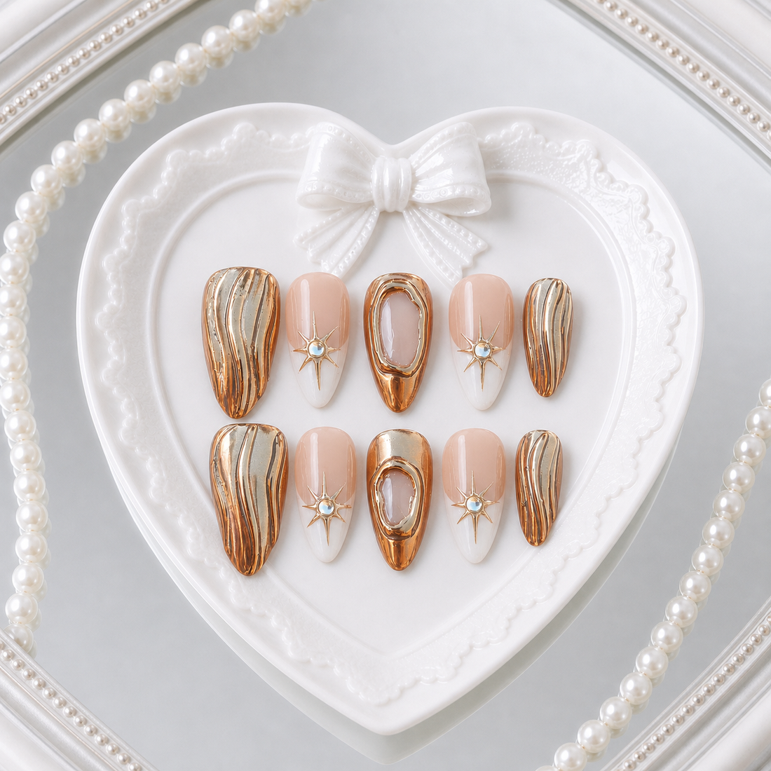 Golden Luxe heart tray