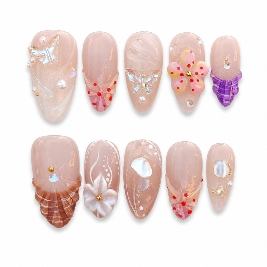 Dreamy Seashell white background