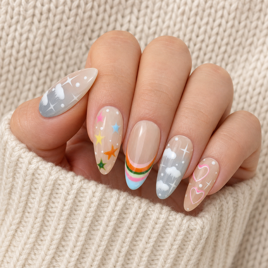 Rainbow Cloud hand display