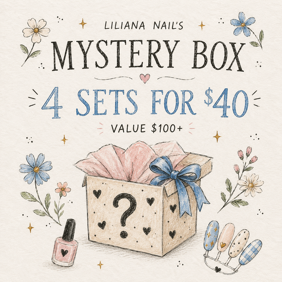Mystery Press-On Nail Box