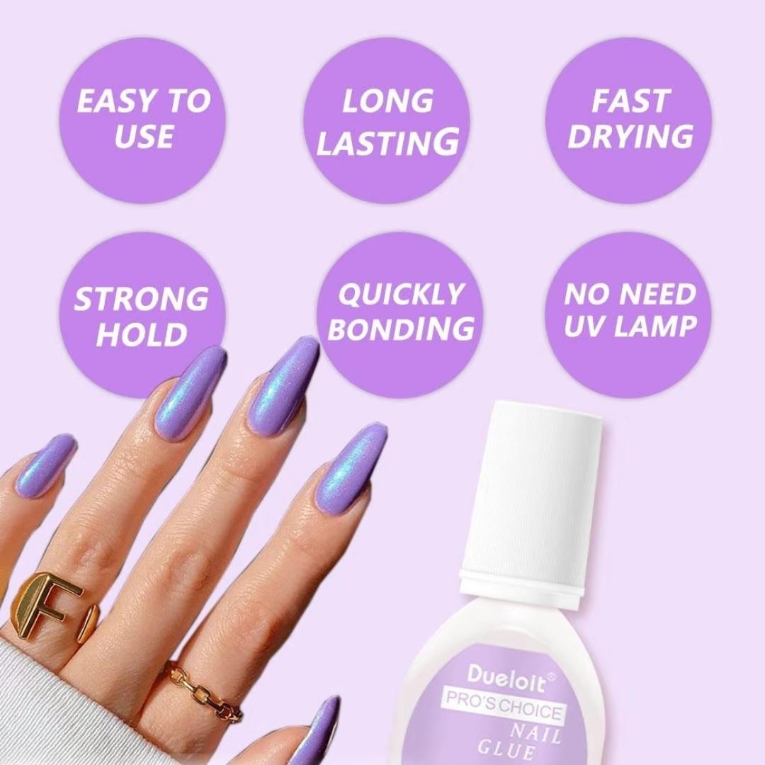 15ml Super Extra Strong Nail Blush Glue & Remover Set – Long-Lasting Hold + Easy Removal - Liliana Nail's