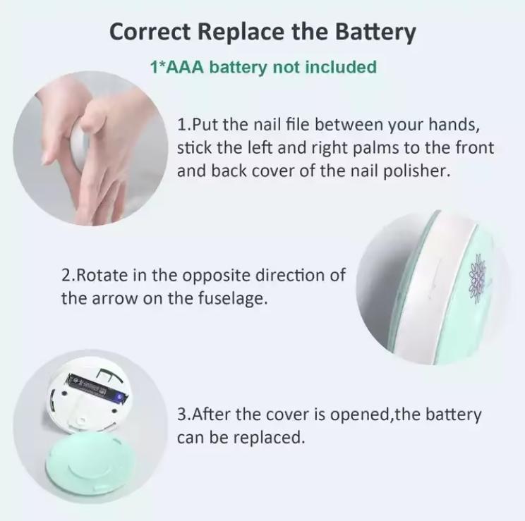 Electric Nail Trimmer, Battery-Powered Nail File Clippers with 6 Grinding Pads for Toenails Fingernails Polishing Trimming - Liliana Nail's