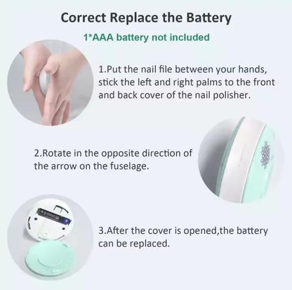 Electric Nail Trimmer, Battery-Powered Nail File Clippers with 6 Grinding Pads for Toenails Fingernails Polishing Trimming - Liliana Nail's
