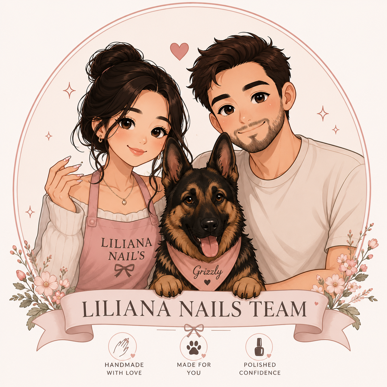 Liliana Nail's team with Grizzly