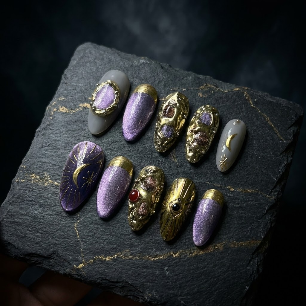 Starry Night Stiletto - Liliana Nail's